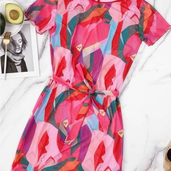 3pack Color Block Bikini Swimsuit & Cover Up - Picture 6 of 10